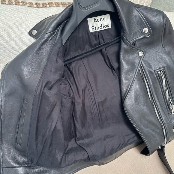 ACNE STUDIOS Leather biker jacket size36 - Picture 6 of 16